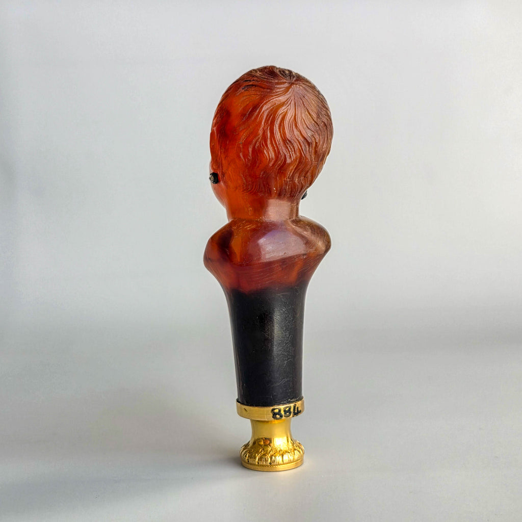 UNUSUAL TORTOISESHELL GOLD & GEM-SET INFANT DESK SEAL
