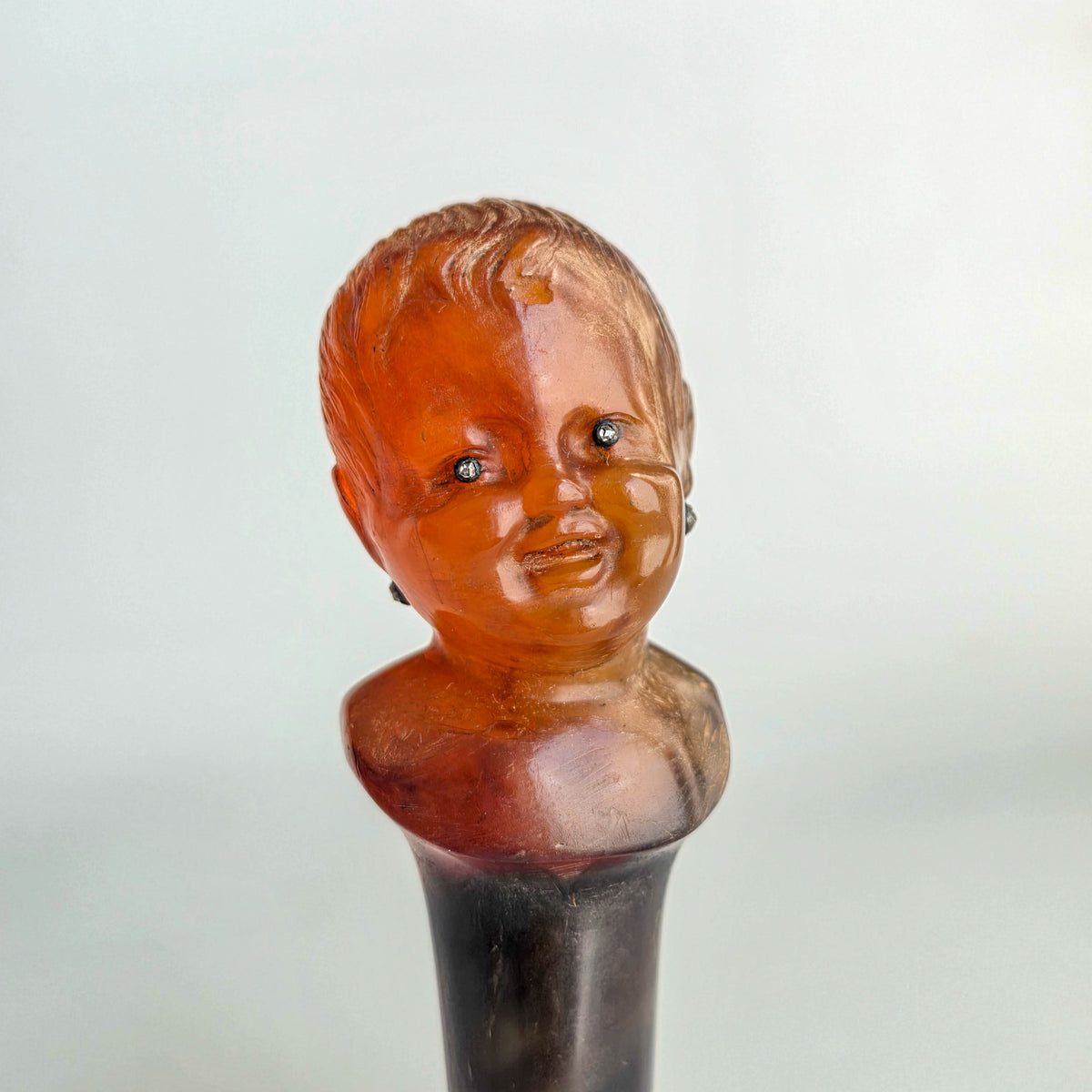 UNUSUAL TORTOISESHELL GOLD & GEM-SET INFANT DESK SEAL