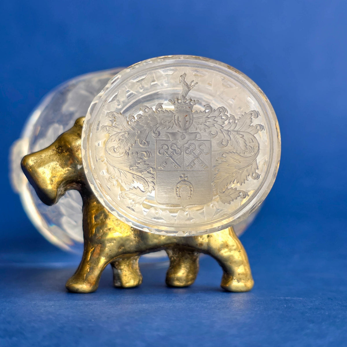 A CRYSTAL DESK SEAL FOR THE RUSSIAN NOBLE POPOV FAMILY