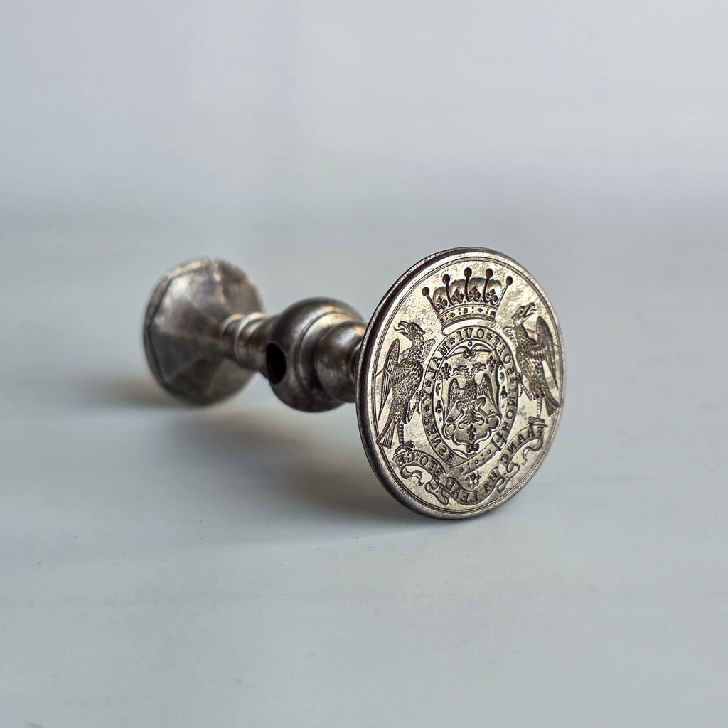 AN ENGLISH DOUBLE-ENDED STEEL DESK SEAL