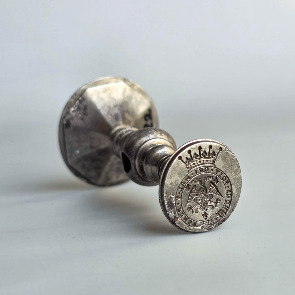 AN ENGLISH DOUBLE-ENDED STEEL DESK SEAL