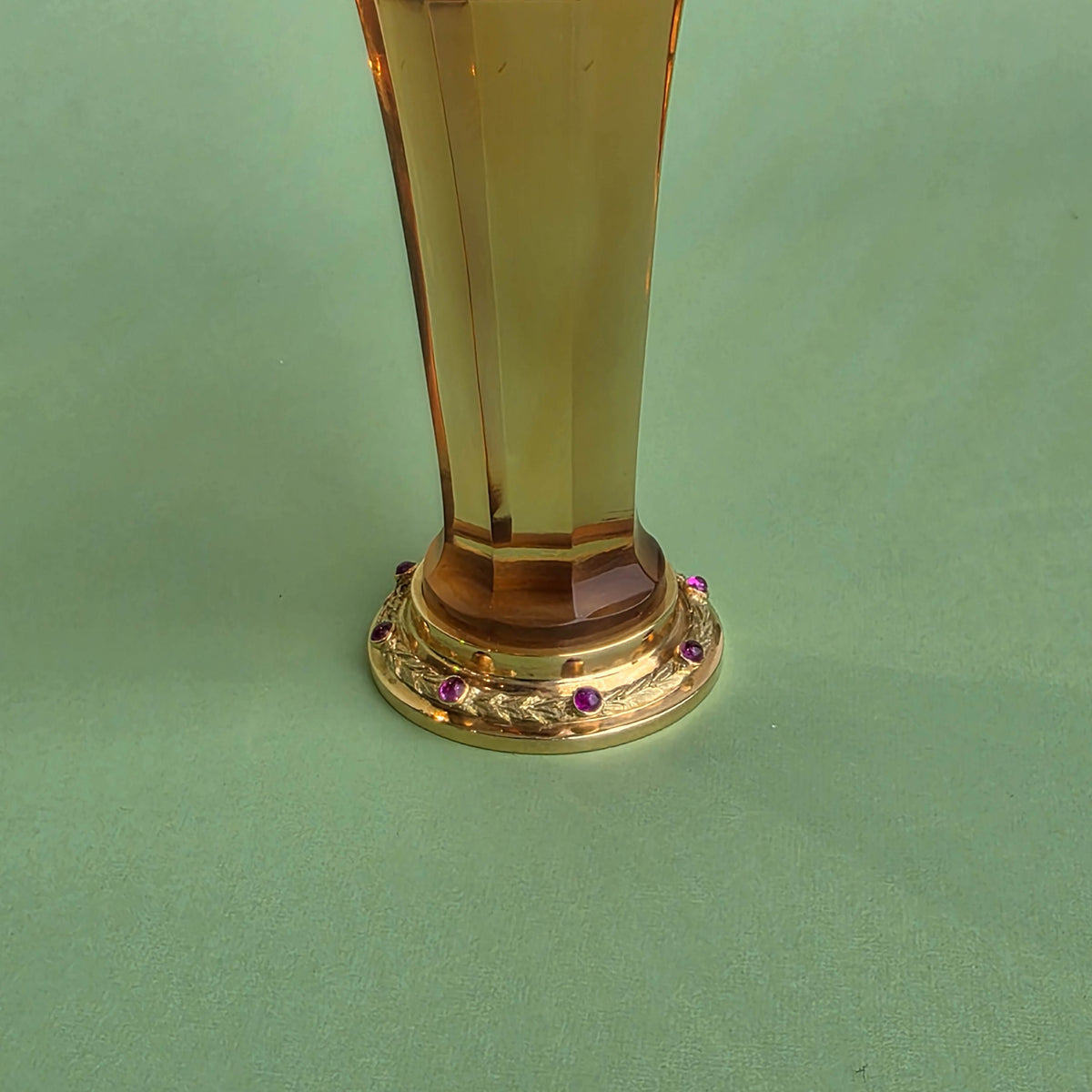 CITRINE AND GEM-SET GOLD CYPHER DESK SEAL