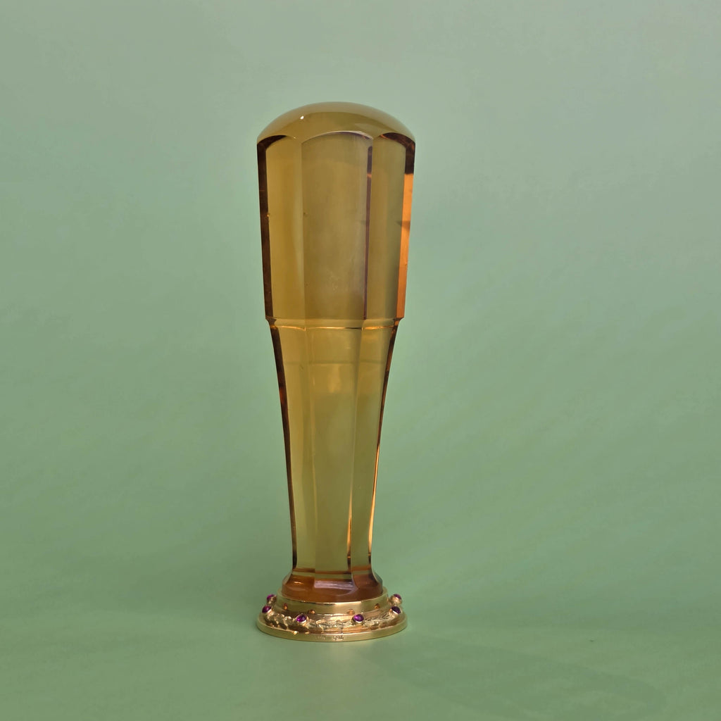 CITRINE AND GEM-SET GOLD CYPHER DESK SEAL