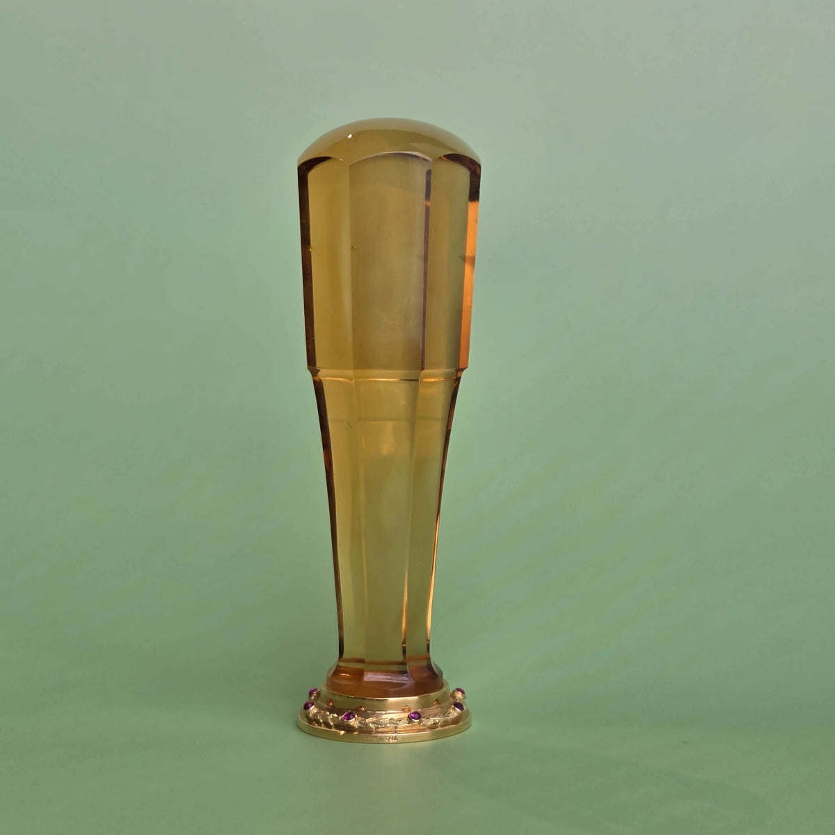 CITRINE AND GEM-SET GOLD CYPHER DESK SEAL