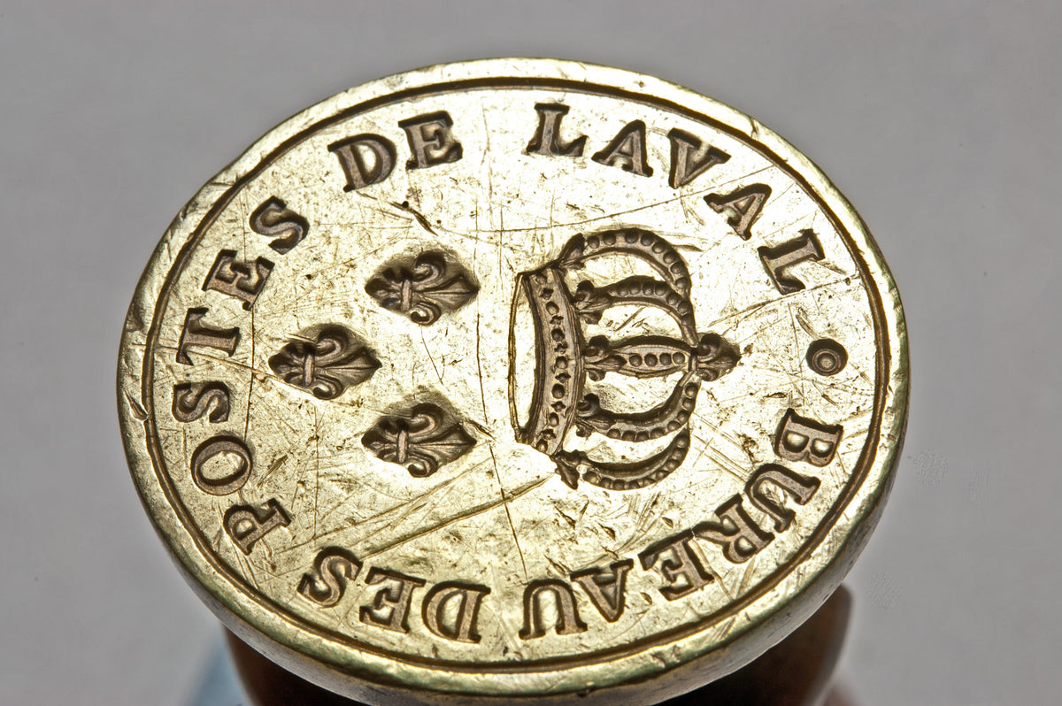 19thC French Bureau des Postes De Laval Desk Seal