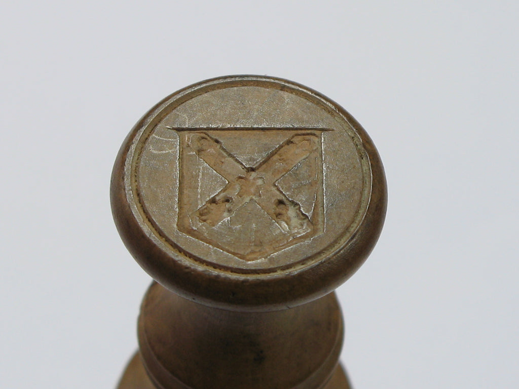 WOODEN SHRIEVAL ENGLISH DESK SEAL, TREWITHEN ESTATE, CORNWALL