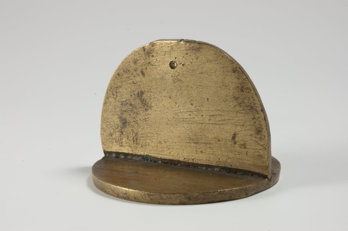 18thC Brass Personal Armorial Hand-Seal - Guillaume De Vos
