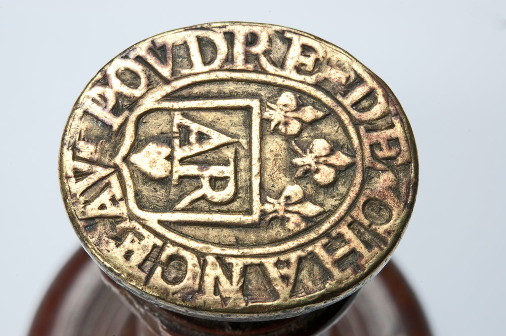 Close up of matrix desk stamp