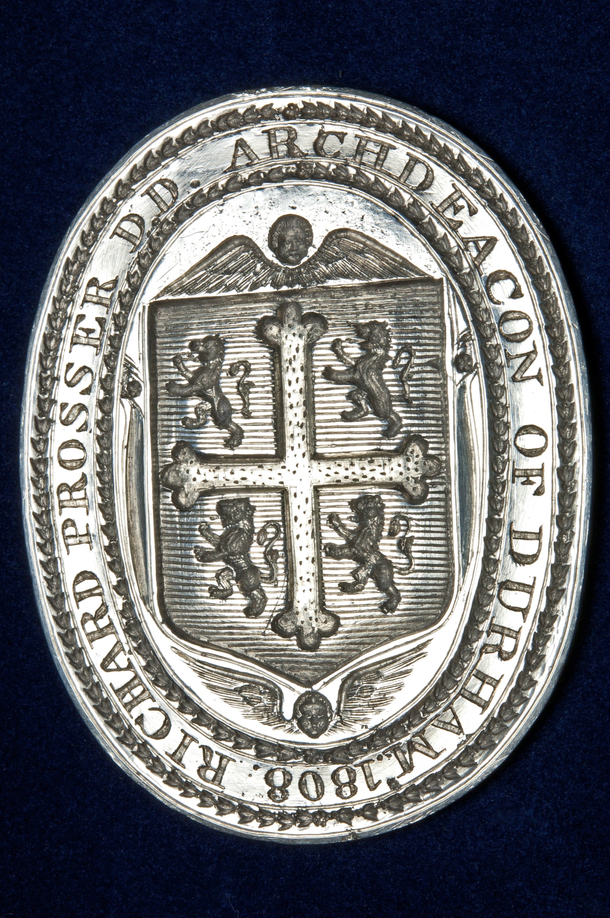 Silver Desk Seal Richard PROSSER Archdeacon of Durham 1808