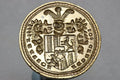 Late 18thC Brass & Steel Bavarian Personal Armorial Desk Seal - IONNES GREGOR KOFFLER