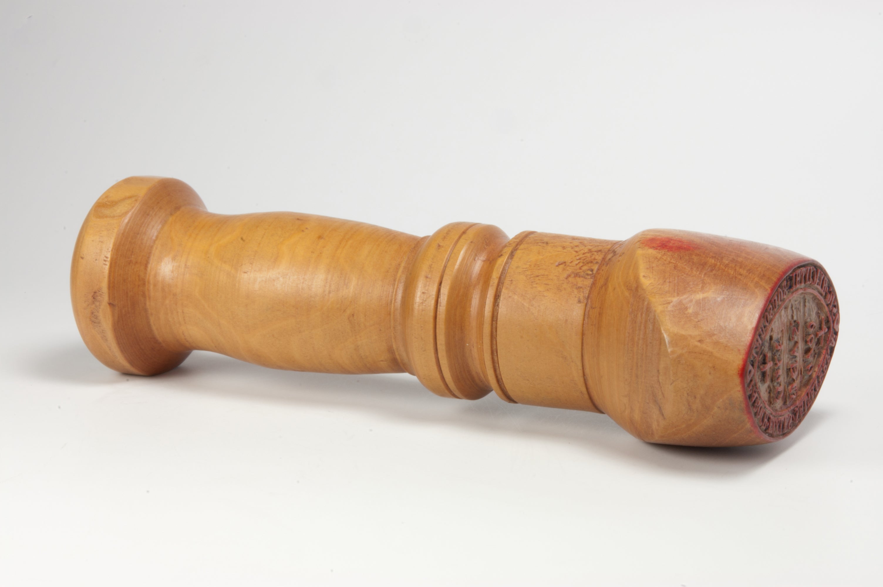 Antique wax desk stamp on side