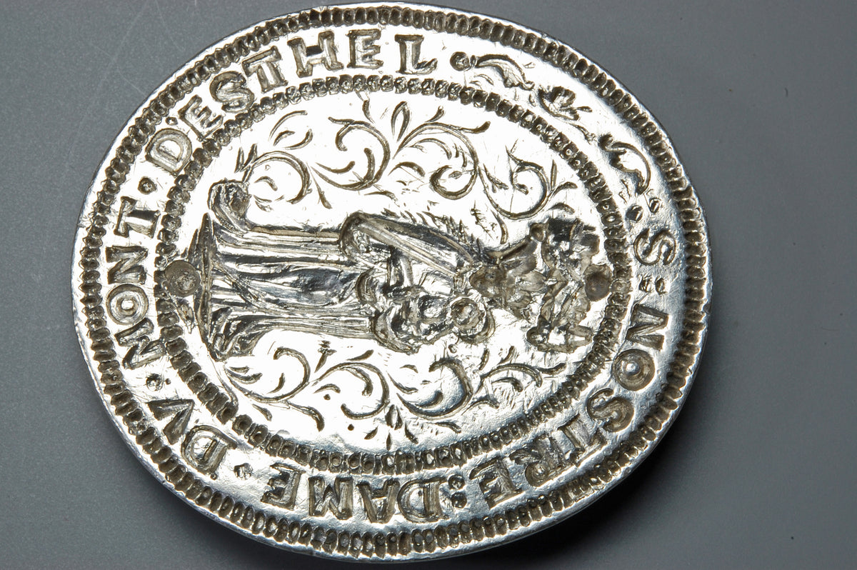 17/18thC Marked Silver Italian Religious Fob Seal - Nostre Dame du Mont Destel