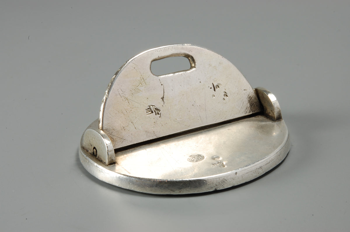 17/18thC Marked Silver Italian Religious Fob Seal - Nostre Dame du Mont Destel