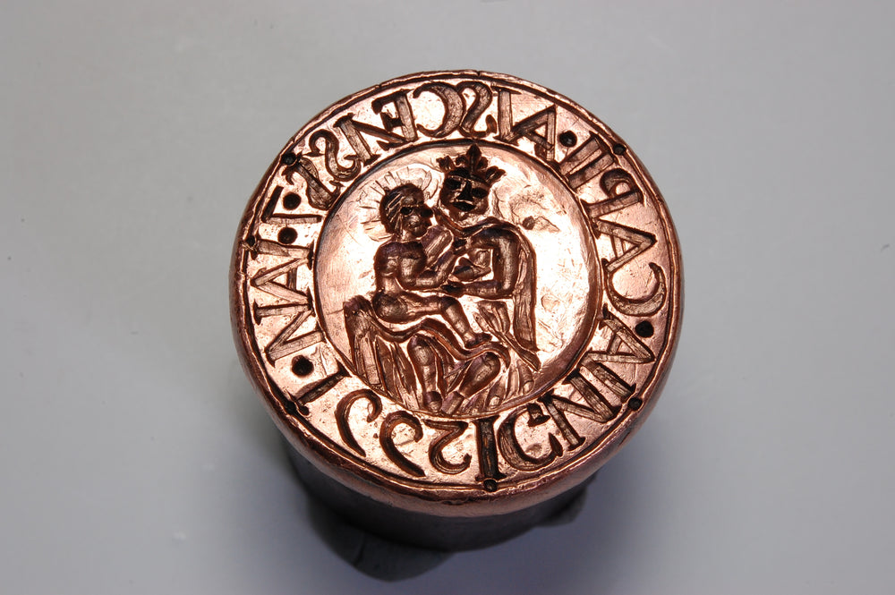 Intriguing Copper & Brass Religious Desk Seal