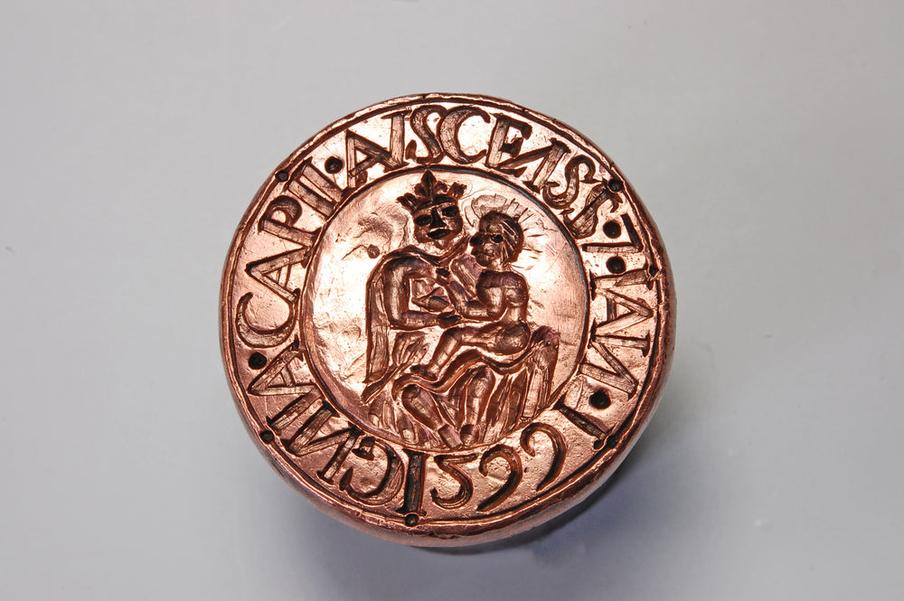 Intriguing Copper & Brass Religious Desk Seal