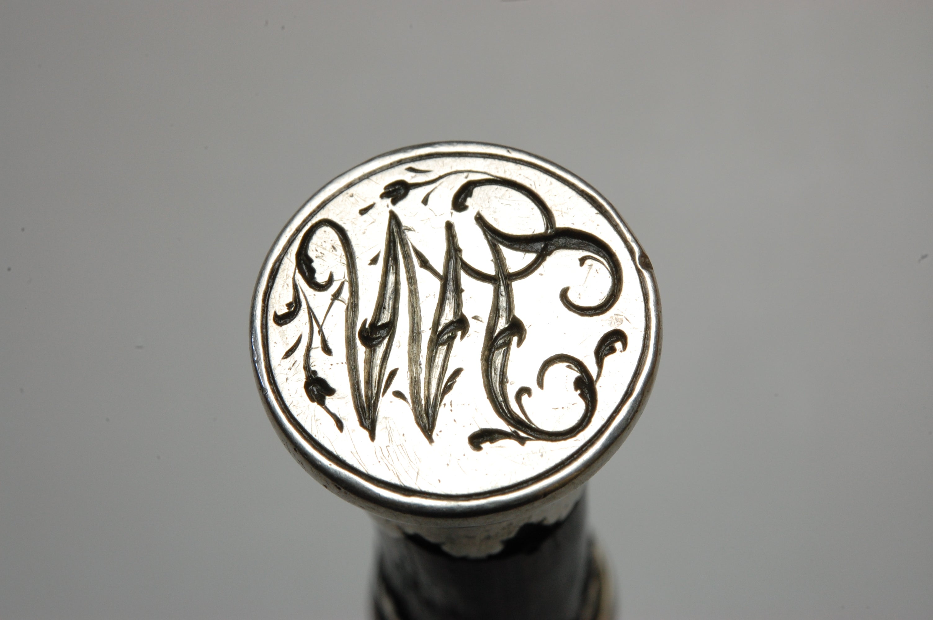 17/18thC Silver & Wood Double Ended Desk Seal - Branch from Oak Tree Charles II Escape