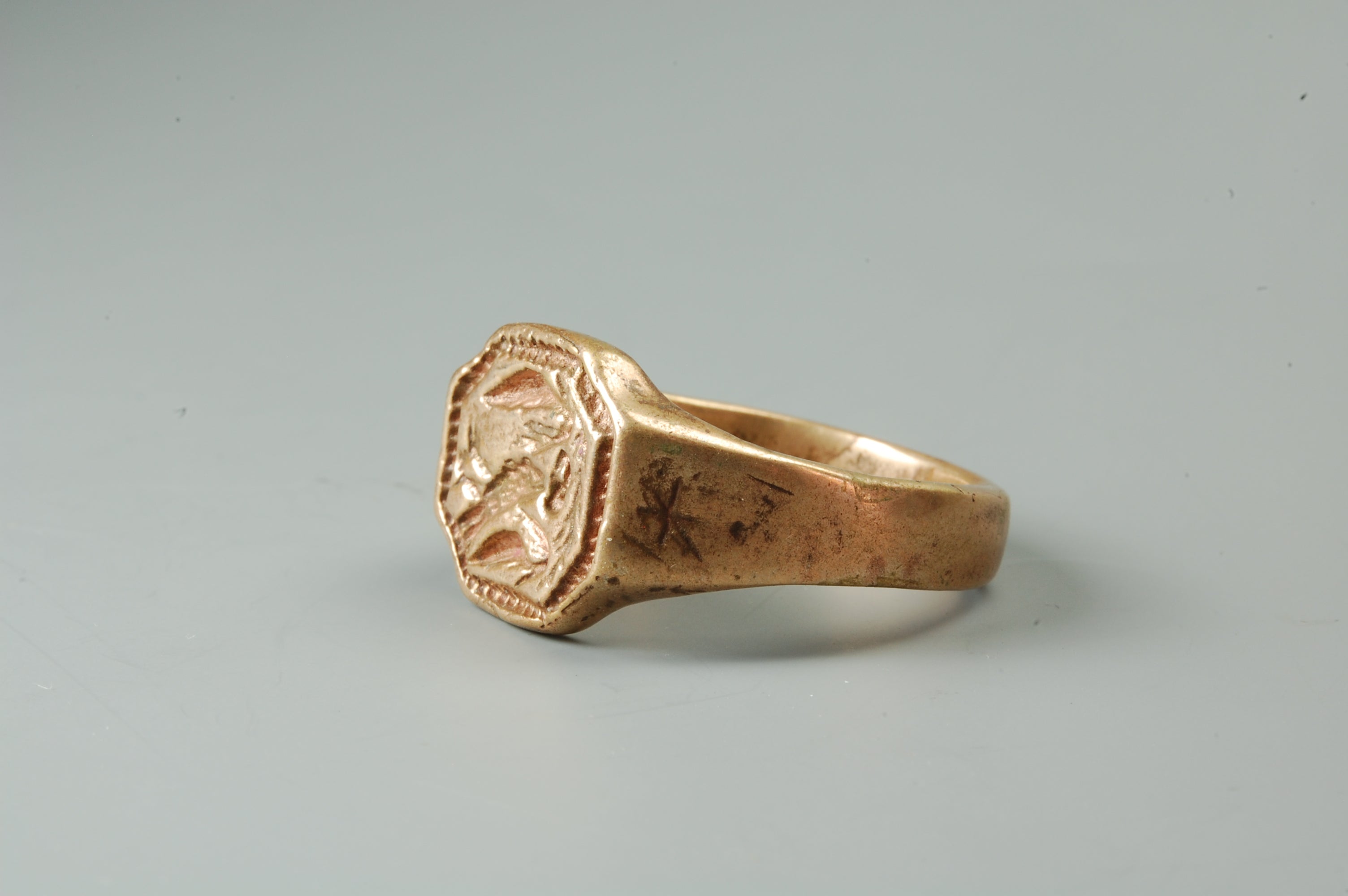 BRONZE RING REPUTED THAT OF SIR JOHN HAWKWOOD 1323-1394