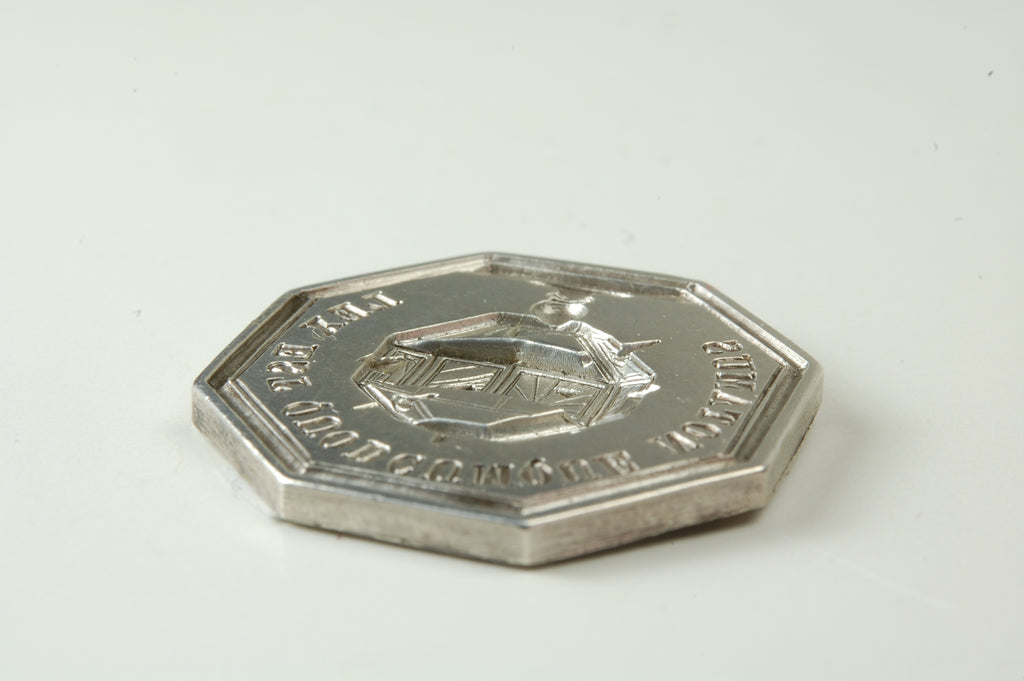 Early 19thC Silver Parisian Chambre of Notaries Motto Desk Seal
