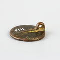 Reverse of bronze wax seal showing suspension loop