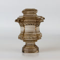 Tall smokey coloured glass French wax seal