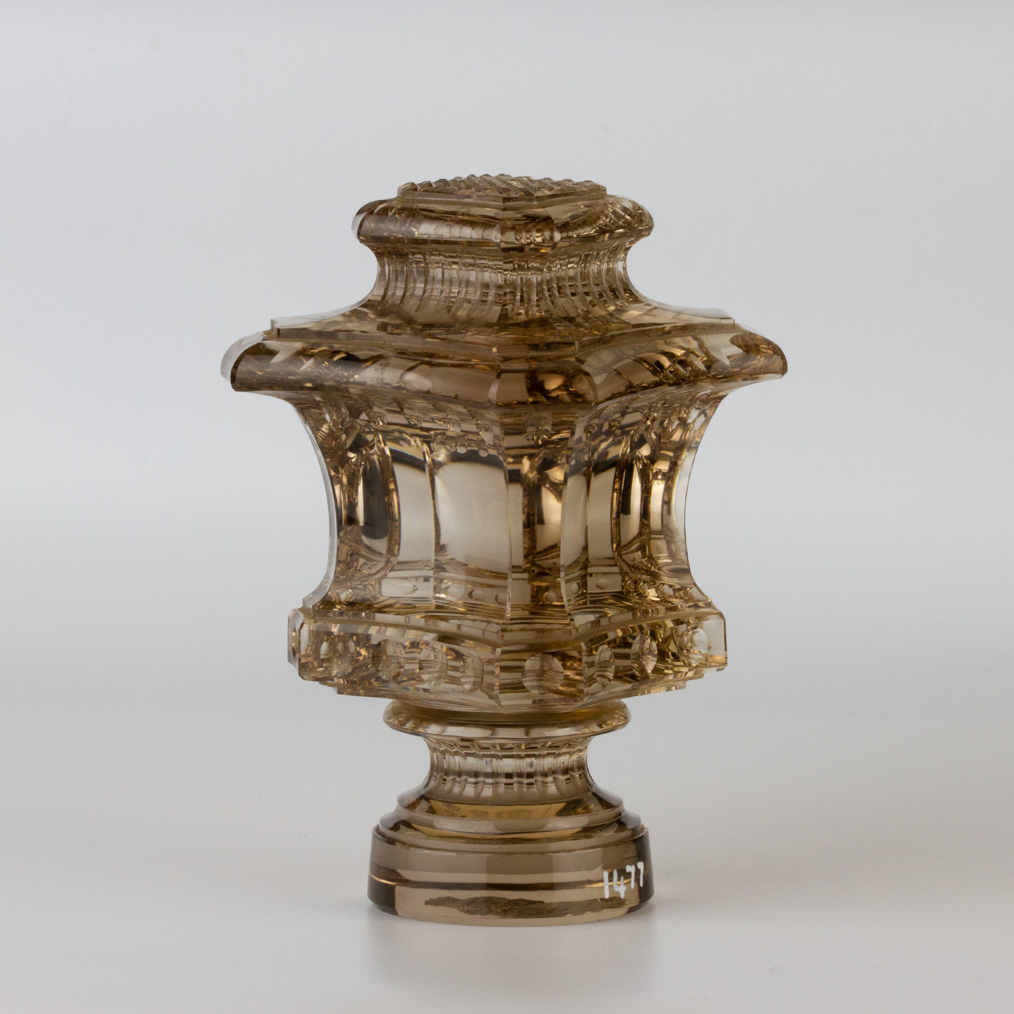 Alternative view of smokey glass antique wax seal