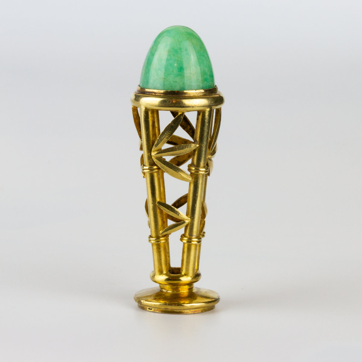 Brass and green hardstone wax seal