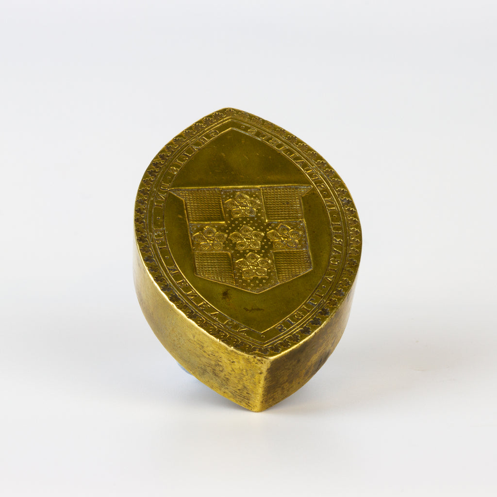 Vessica shape brass wax seal ecclesiatical