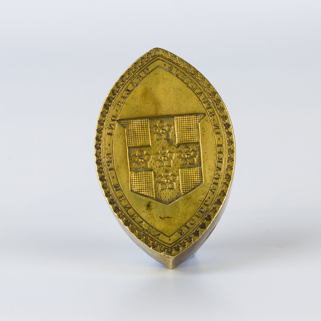 Closeup of matrix for Vicar General wax seal
