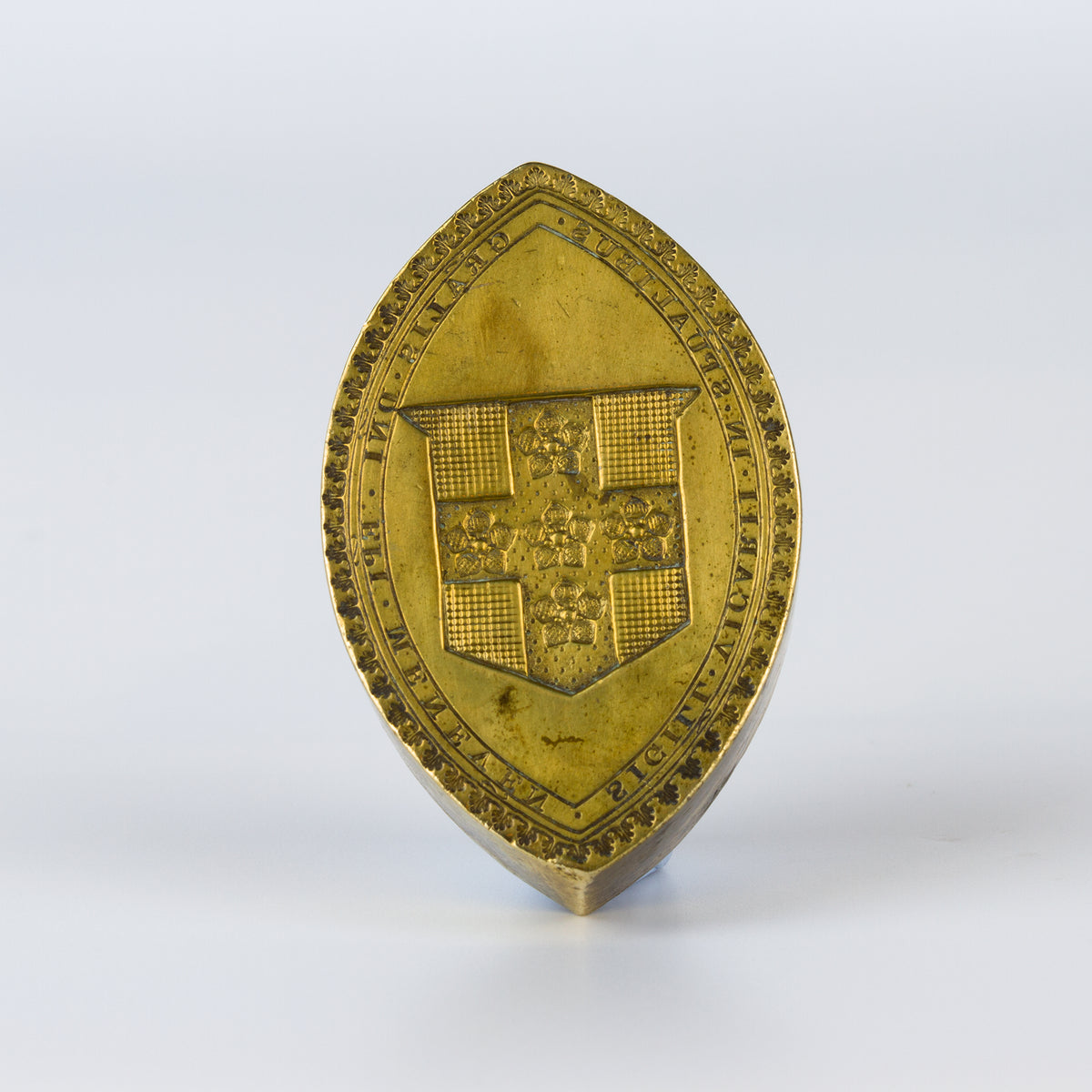 Closeup of matrix for Vicar General wax seal