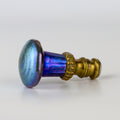 Glass, Yellow Metal and Steel Tiffany Favrile Desk Seal