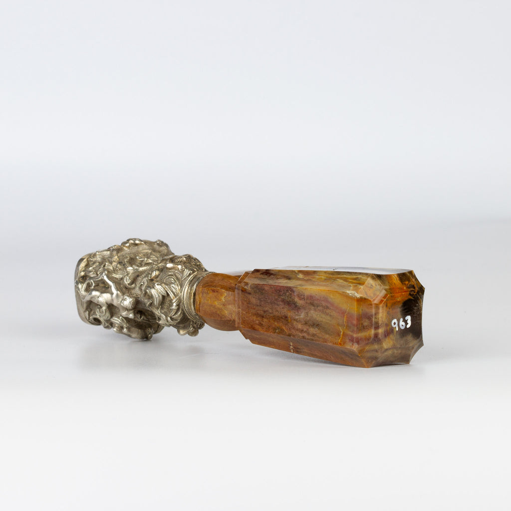 Striated agate handle on antique wax seal