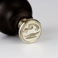 Ebony and Silver Crocodile Crest Desk Seal