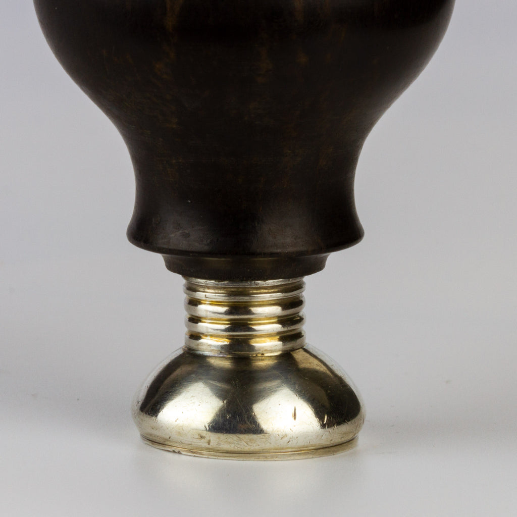 Ebony and Silver Crocodile Crest Desk Seal