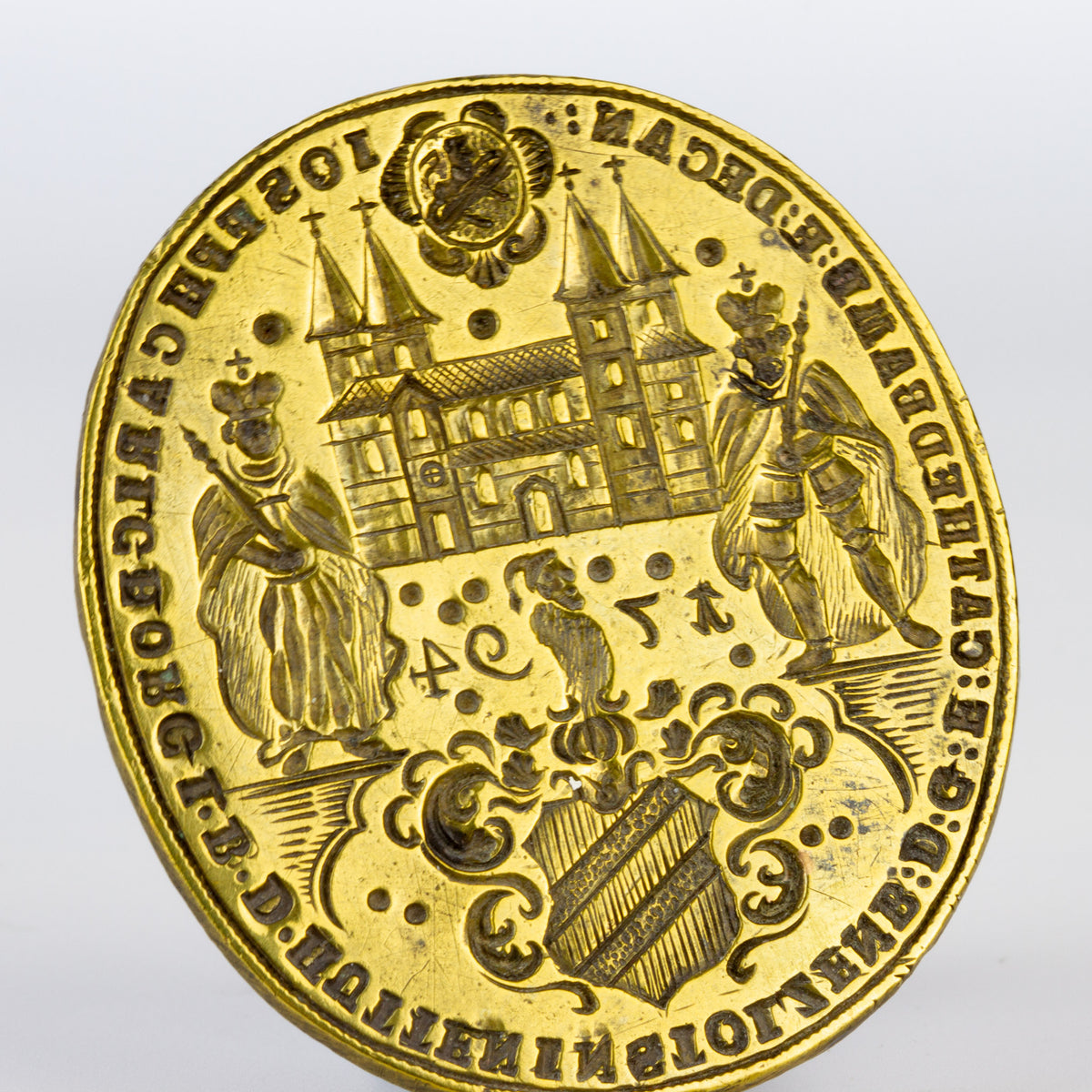 Detail of brass matrix for the Dean of Bamburg wax seal