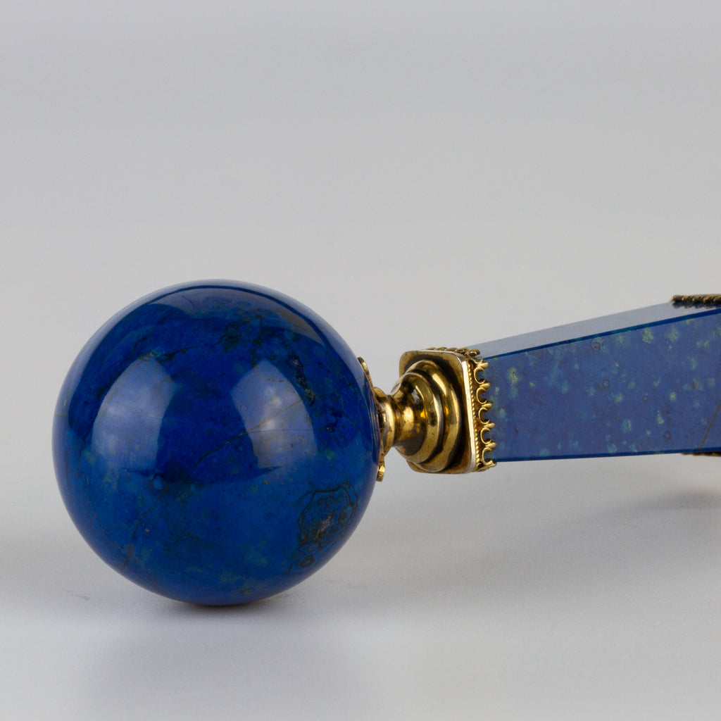 Lapis Lazui, Gilt and Enamel Personal Desk Seal