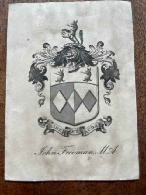 19THC IRISH HARDSTONE SILVER ANTIQUE WAX SEAL - FREEMAN + ORIGINAL CASE