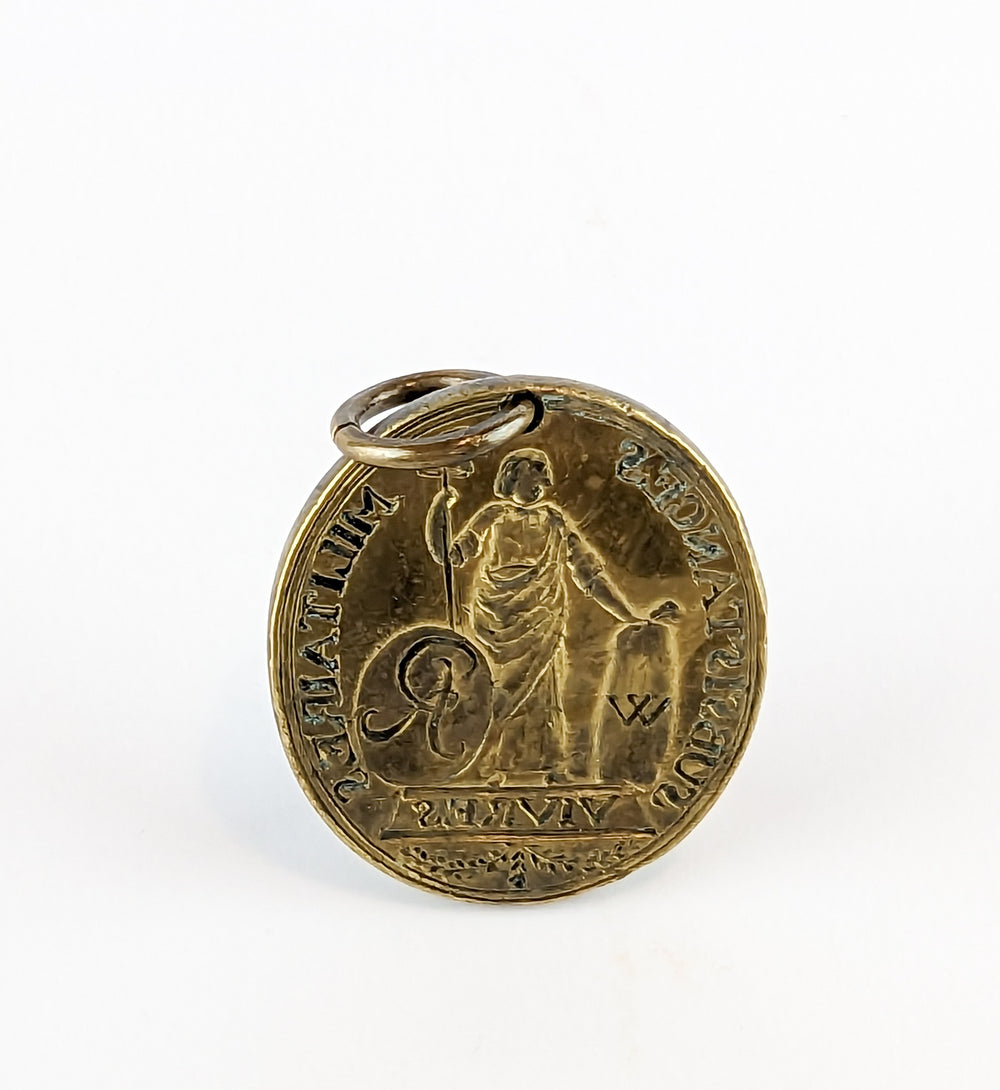 French Revolutionary Period Brass Military Pendant Wax Seal