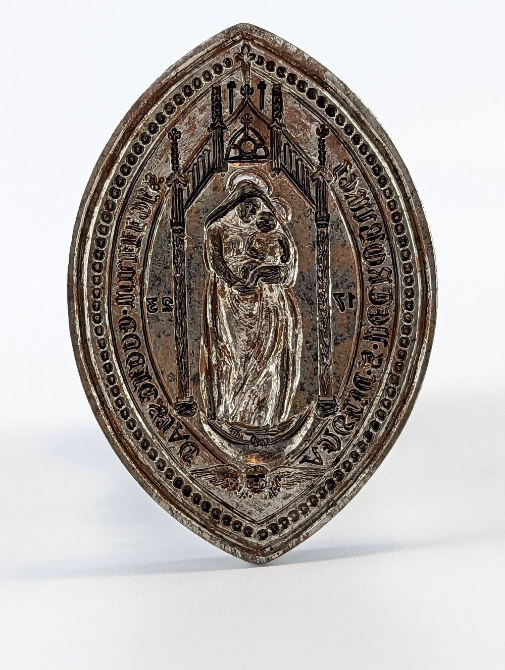 Mid 19thC Wood Steel Ecclesiastical Anglo-Russian Desk Seal