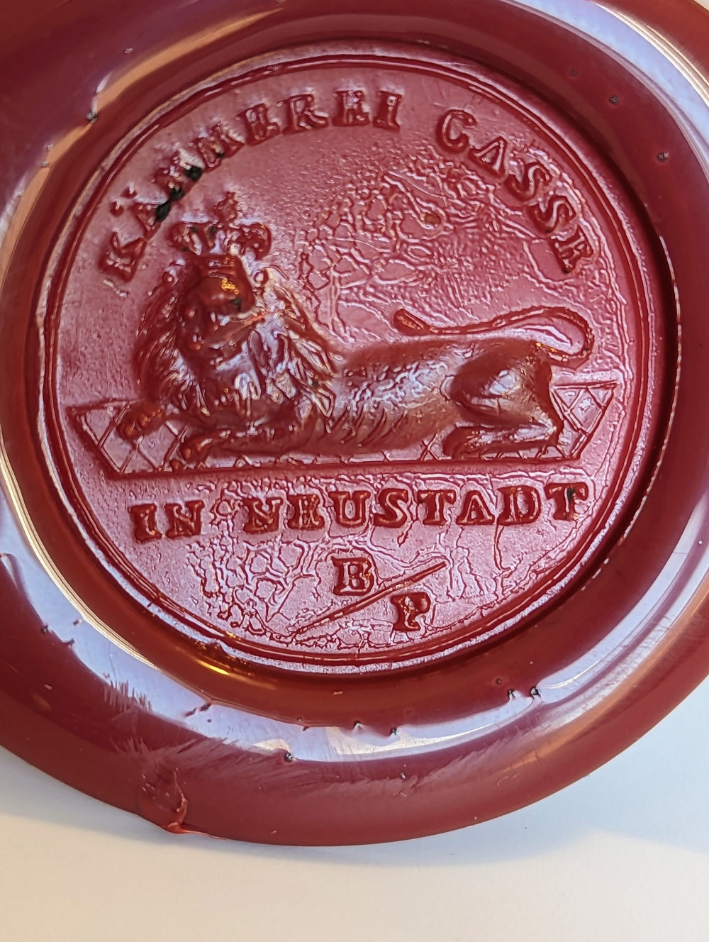19thC Ebonised Wood and Brass Polish Treasury Desk Seal