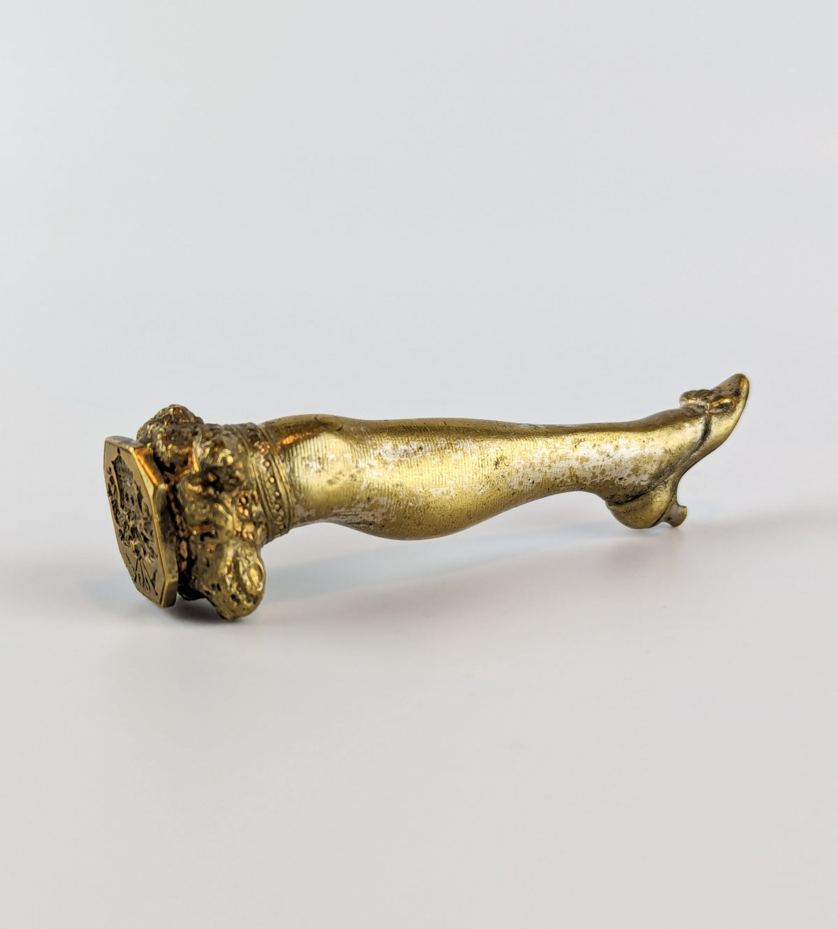 Full leg of antique lady's leg wax seal