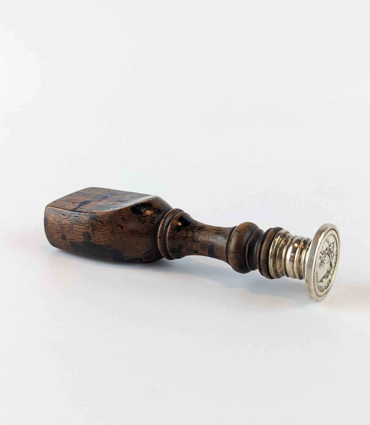 Antique handle and silver wax matrix seal