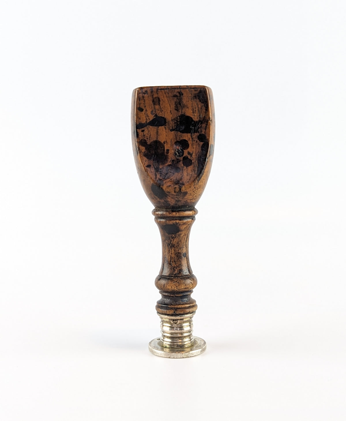Oak and silver antique wax seal