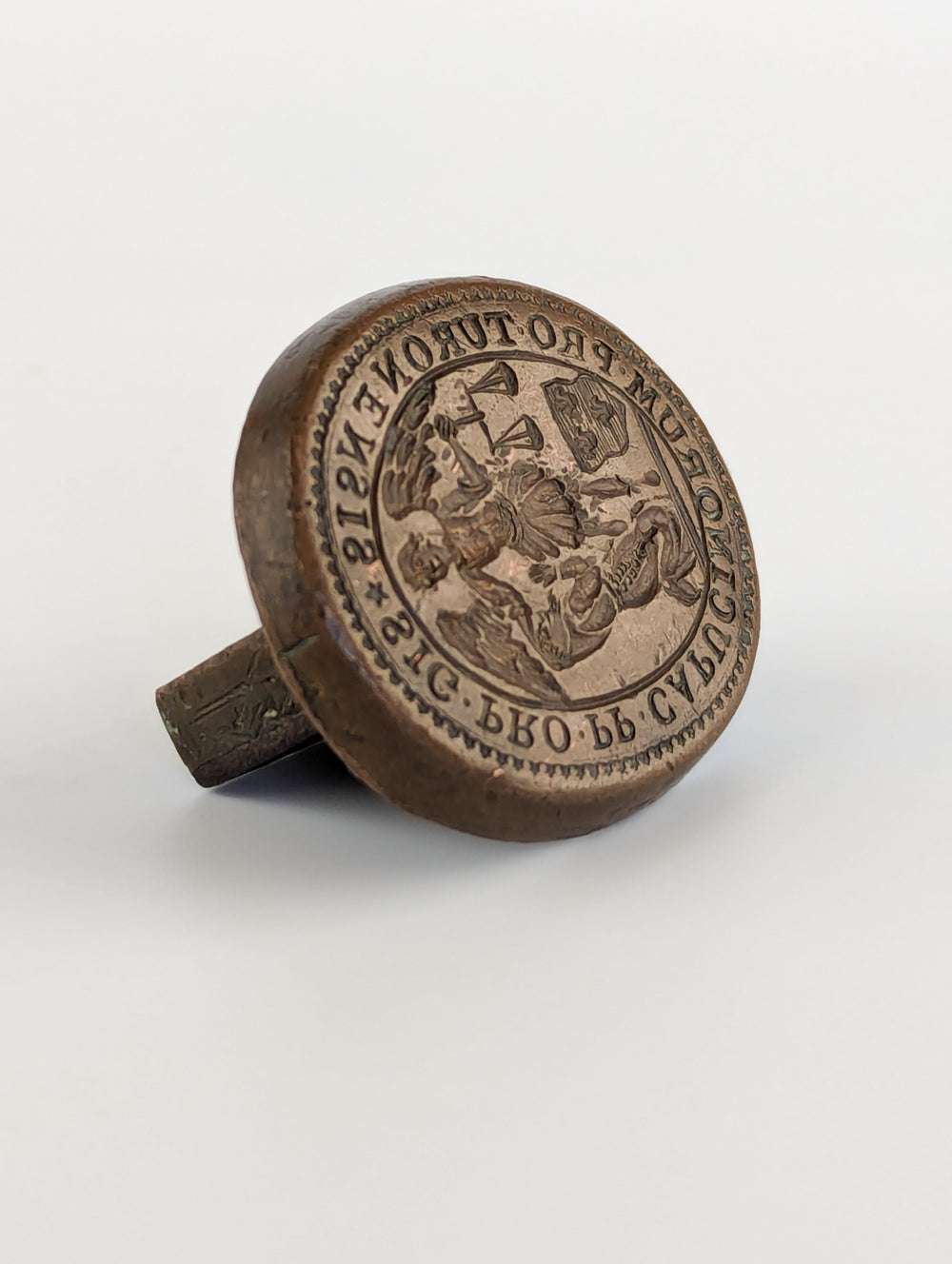 17thc Copper Seal of the Capuchins of Tours, Touraine