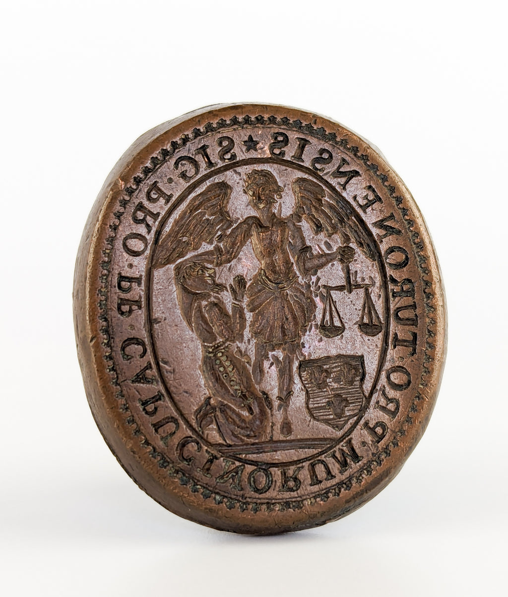 17thc Copper Seal of the Capuchins of Tours, Touraine