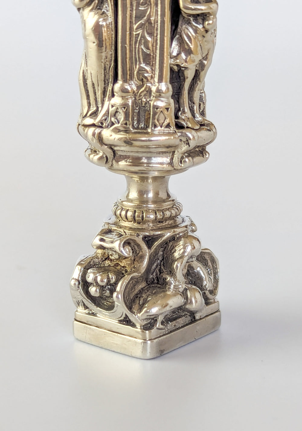 French 19thC Silver Crest Desk Seal