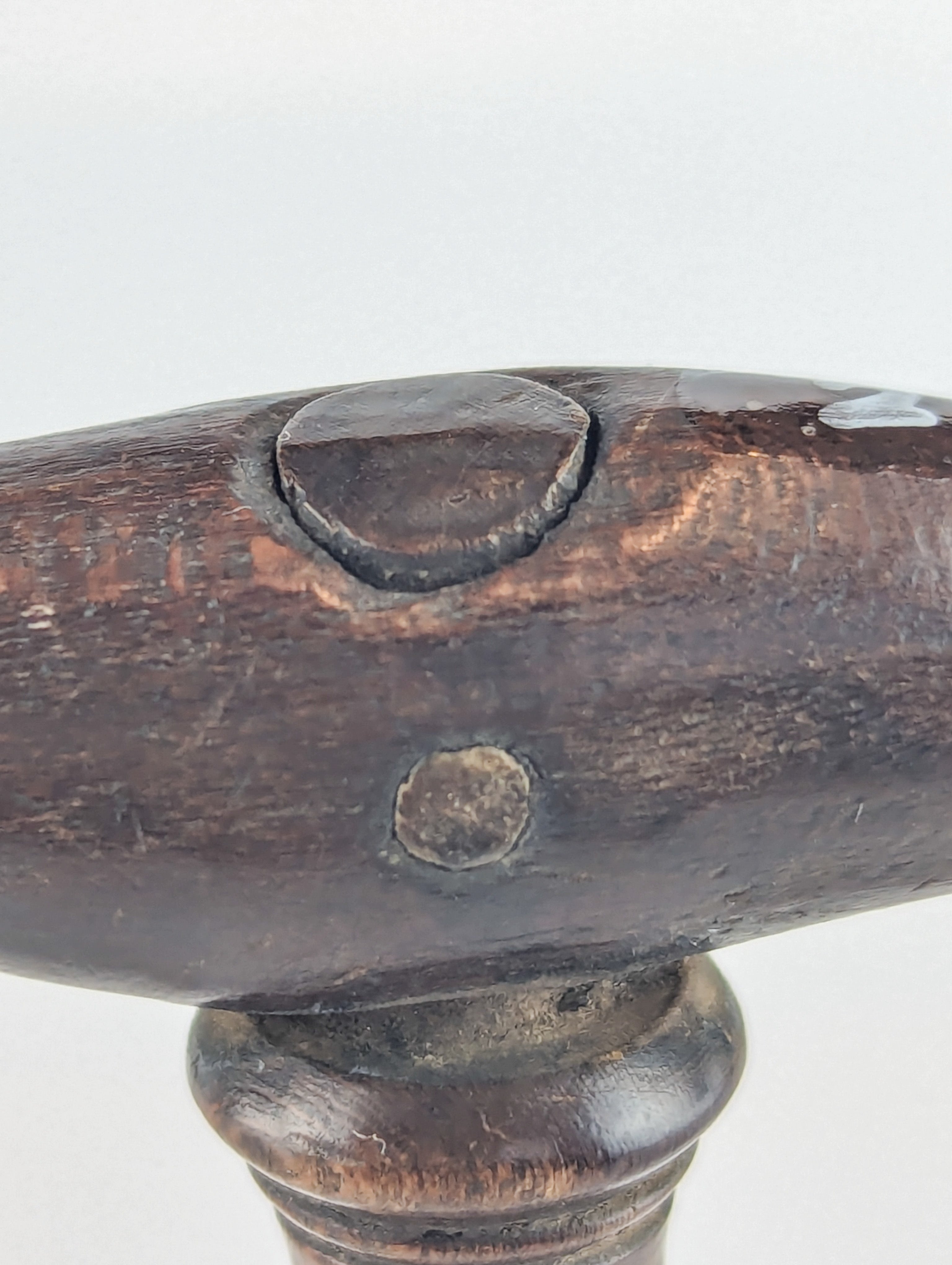 Handle closeup of antique wax ink stamp