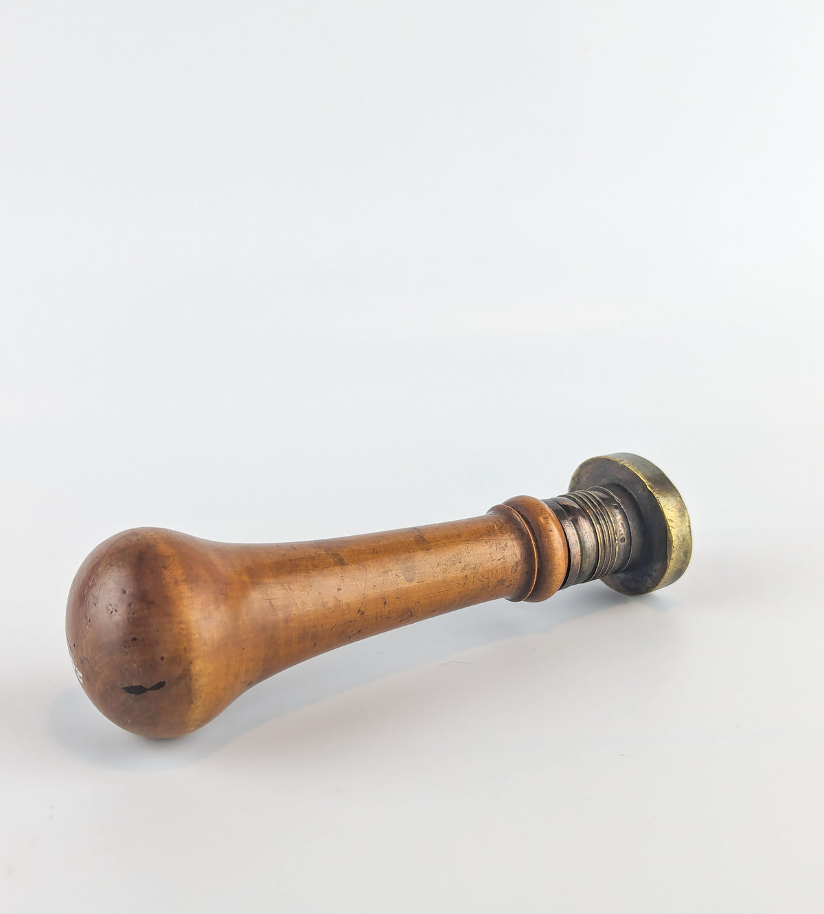 19thc French Brass Wood Investment Corporate Desk Stamp