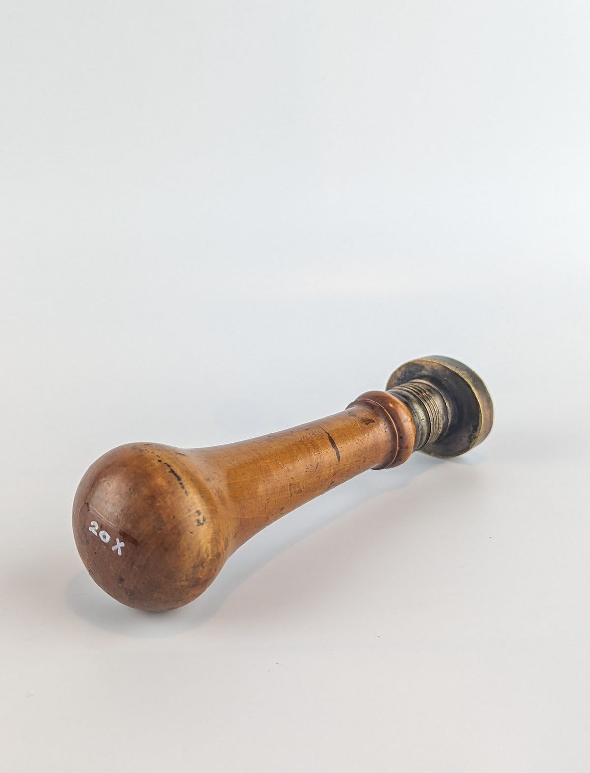 19thc French Brass Wood Investment Corporate Desk Stamp