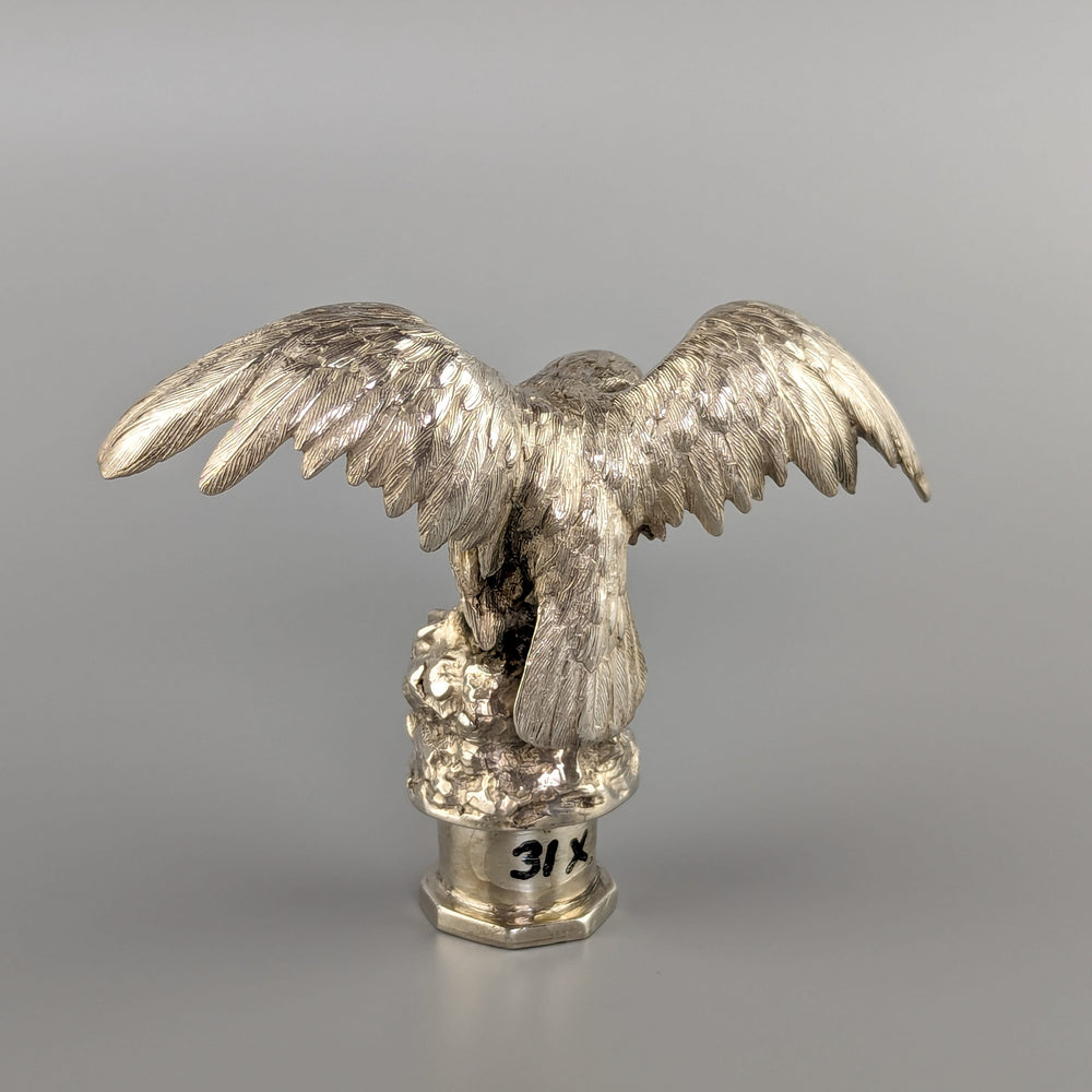 Early 20thC Silver Eagle Figurine Wax Seal Stamp