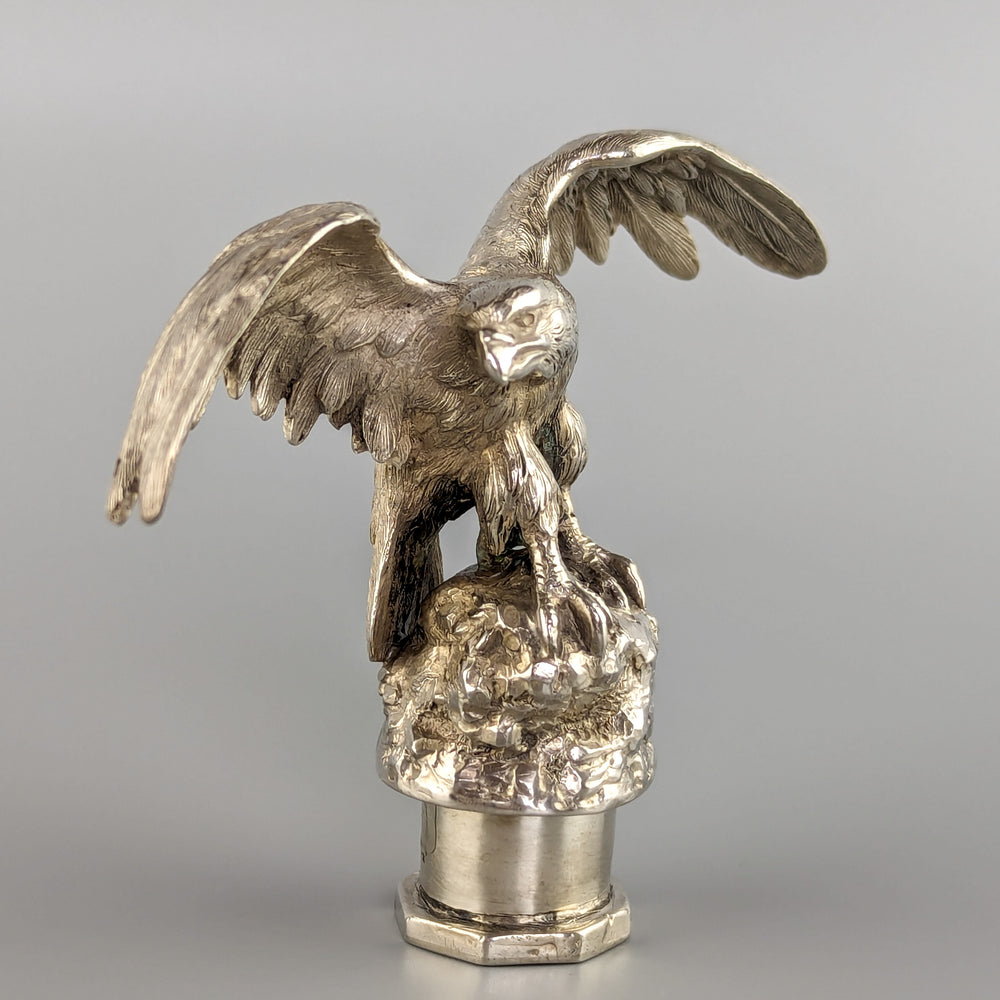 Early 20thC Silver Eagle Figurine Wax Seal Stamp